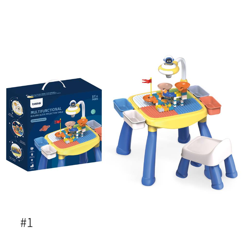 Mesa de projeção de blocos de sonho multifuncional Mesa de jogos aquáticos Mesa de brinquedos de blocos com projetor Mesa de brinquedos adequada para o ensino precoce da pintura