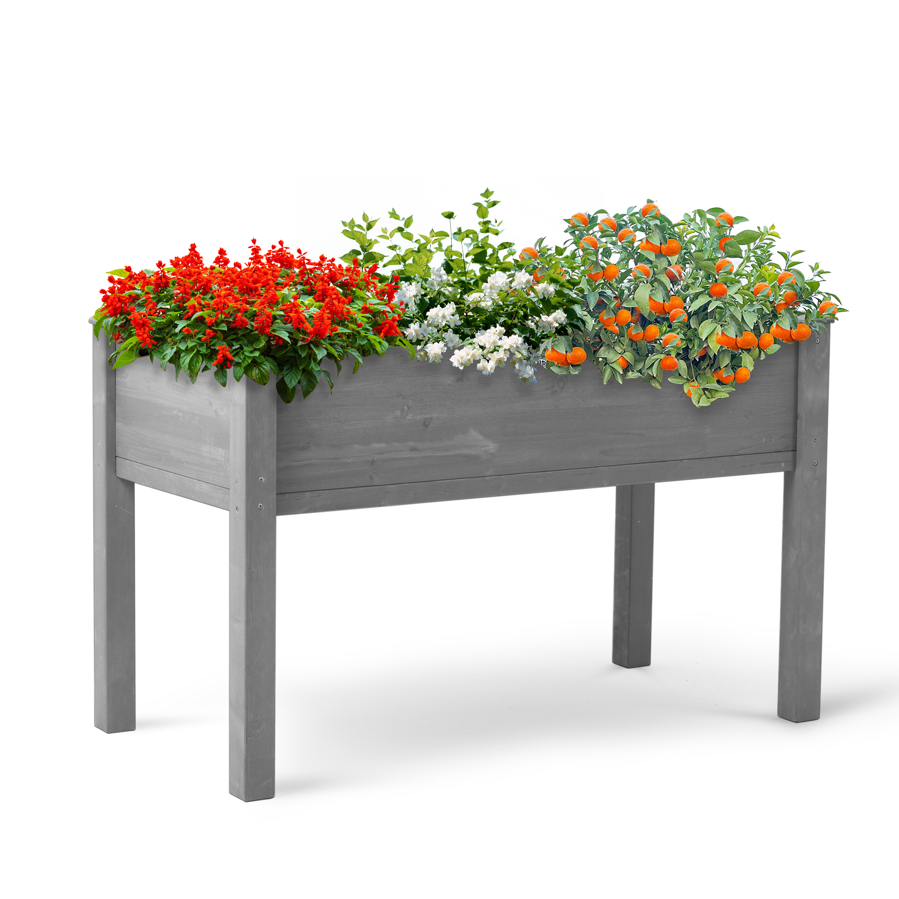 Elevated Wooden Planter Box: Durable, Eco-Friendly, Ergonomic - Ideal for Patio & Backyard Gardening