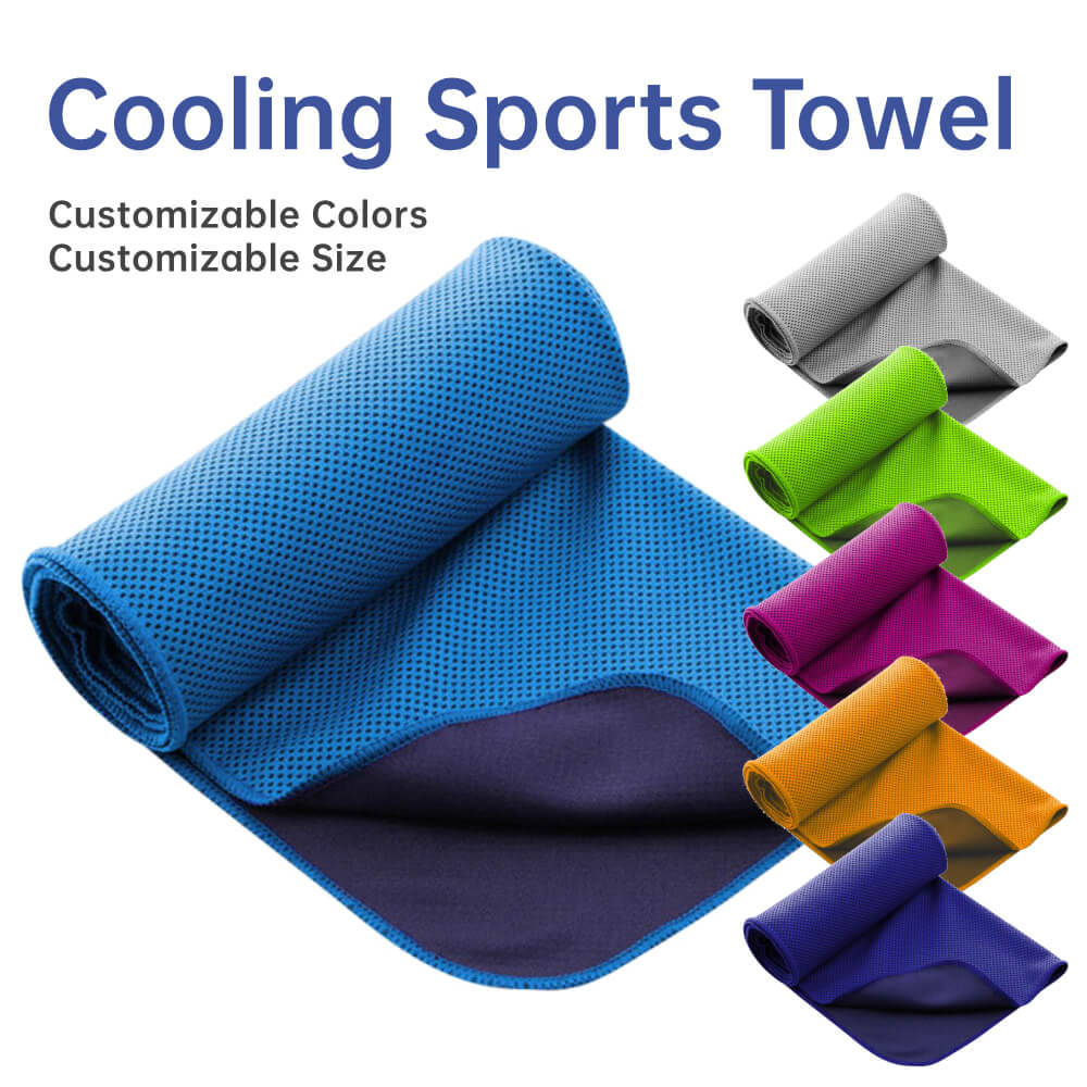 Customizable Cooling Mesh Ice Silk Towel: Perfect for Gym, Running. Absorbent, Quick-Drying for Sweat Reduction. Wholesale