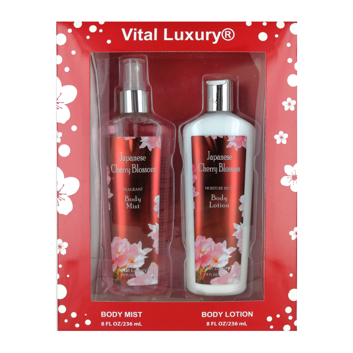 Vital Luxury Body Mist and Body Lotion Set Long-lasting Fragrance Moisturizing - Gift - 8 fl.oz/236mL