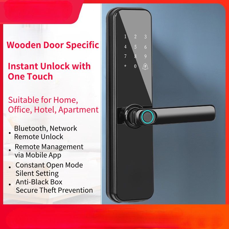 Indoor Smart Fingerprint Lock: Multi-Function, Convenient, with Fingerprint Recognition, Password Lock, Anti-Theft, Electronic Lock, Smart Home