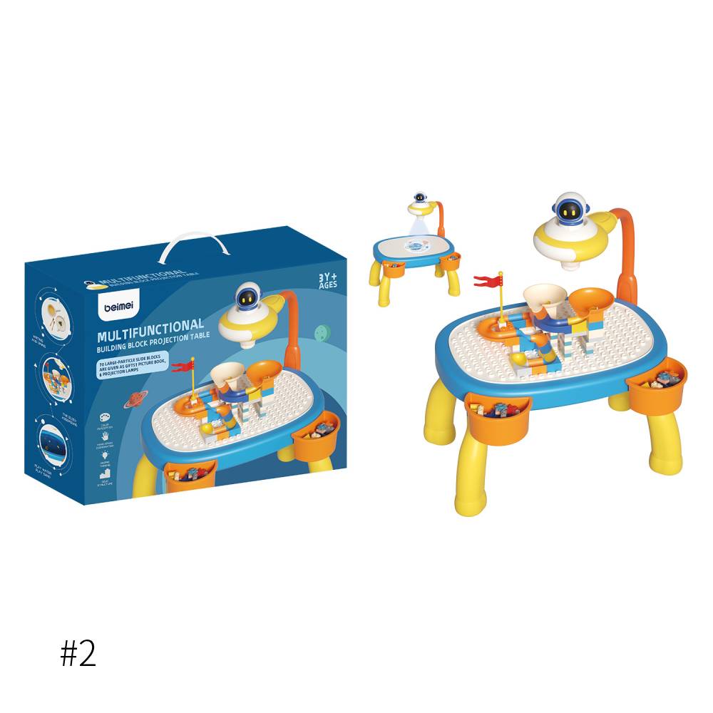 Multi-Functional Dream Blocks Projection Table Water Play Table Blocks Toy Table With Projector Toy Table Suitable For Early Teaching Painting