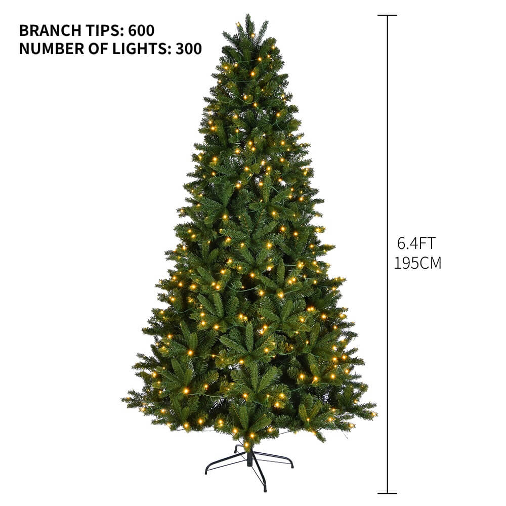 Pre-Lit Artificial Full Christmas Tree, Decorating Christmas tree, Spruce, PVC Material Includes Stand, 6.4 Feet, Wholesale