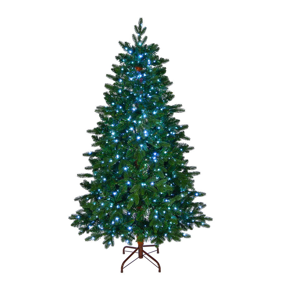 Árbol de Navidad | Abeto preiluminado de 6~7 pies PE+PVC | Árbol artificial